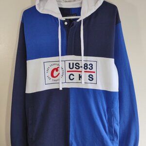 Cookies SF Jersey Hoodie Urban Streetwear HipHop Colorblock Blue/White Men Large